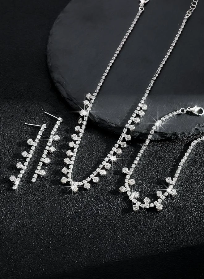 Take Two  3-Piece Embellished Necklace, Bracelet And Earrings Jewelry Set for Women | Best Price UAE